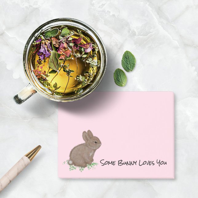Bloco De Notas Coelho Bonito Personalizado (Cute Easter Bunny Rabbit Custom Post-it Notes)