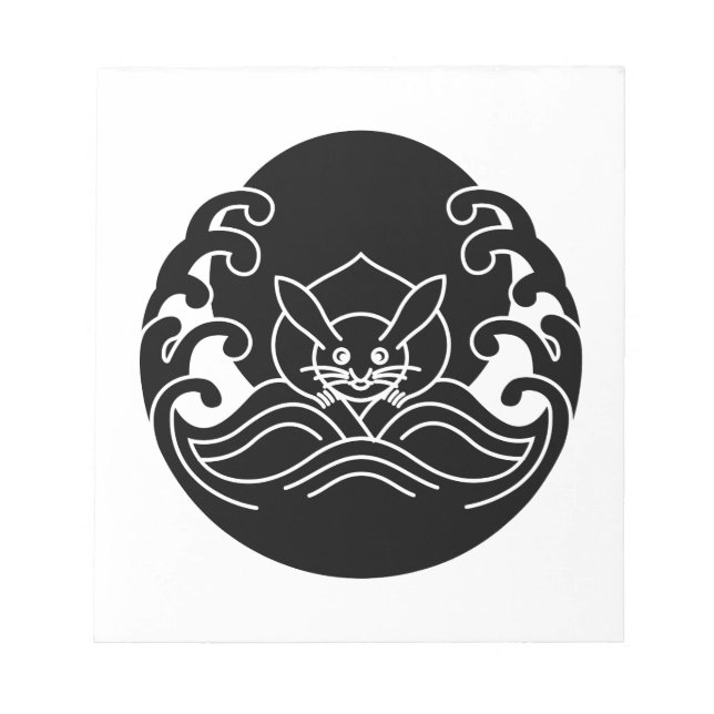 Bloco De Notas Coelho da lua da onda (Frente)