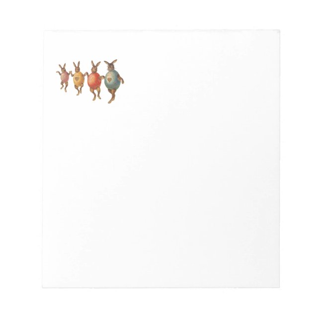 Bloco De Notas Coelho da Páscoa Ovos Dançantes (Frente)