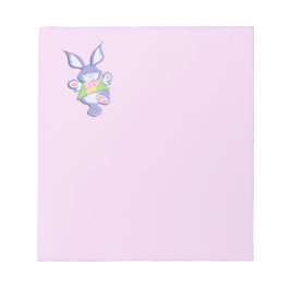 Bloco De Notas Coelho de Páscoa Roxo Dançando