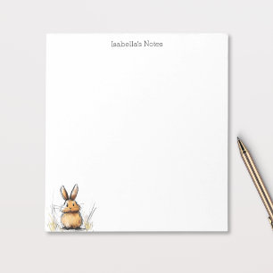 Bloco De Notas Coelho Marrom Fofo Desenho Personalizado