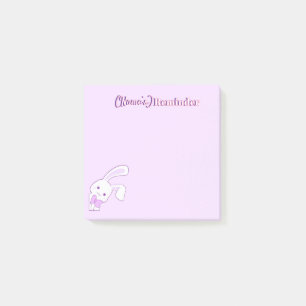 Bloco De Notas Coelho orelha caída pastel roxo Kawaii fofo person