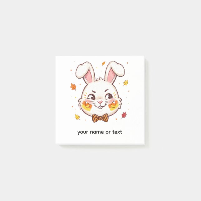 Bloco De Notas Coelho Travesso Halloween Candy Corn (Frente)