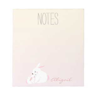 Bloco De Notas Coelhos bonitos personalizado