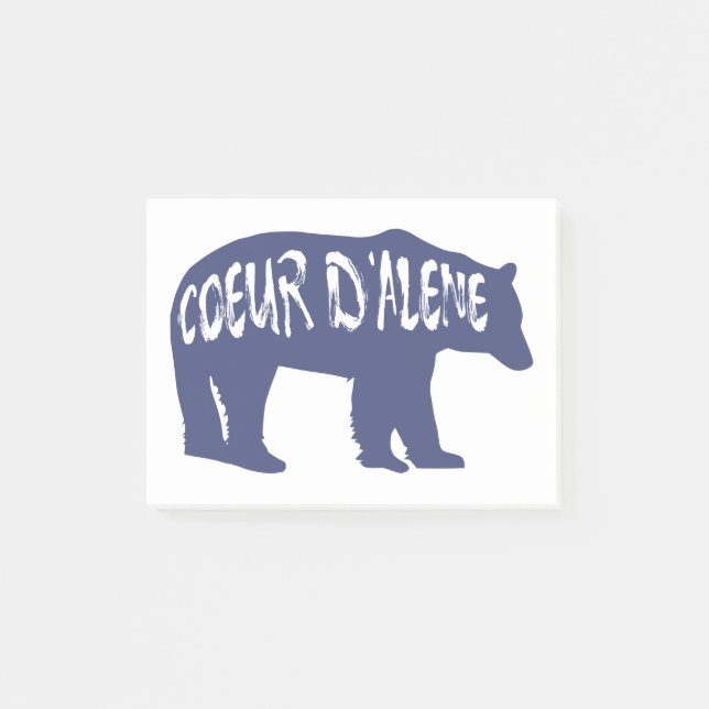 Bloco De Notas Coeur d'Alene Idaho Bear (Frente)