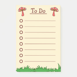 Bloco De Notas Cogumelo Fofo Toadstool Para Fazer