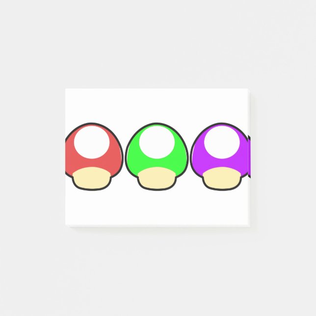 Bloco De Notas Cogumelos Videogame (Frente)