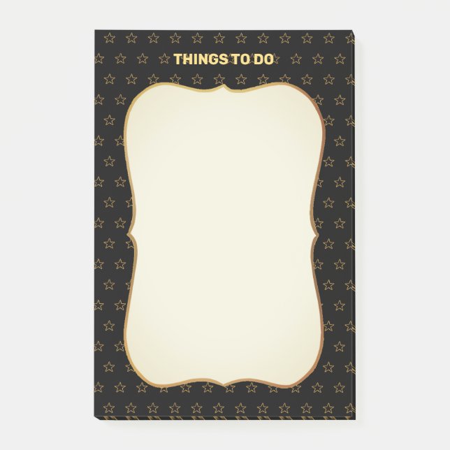 Bloco De Notas Coisas a Fazer & Padrão de estrelas (Frente)
