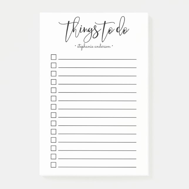 Bloco De Notas Coisas de mão a serem personalizadas (Frente)