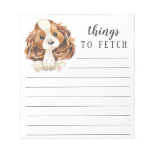Bloco De Notas Coisas do Rei Cavalier Charles Spaniel para Buscar