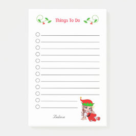 Bloco De Notas Coisas fofas de fada de Natal para fazer