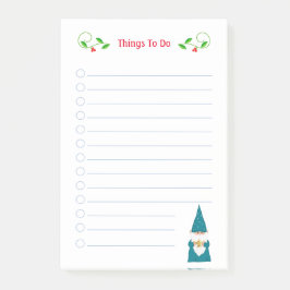 Bloco De Notas Coisas Fofo de Gnome de Natal para Fazer Notas Pos