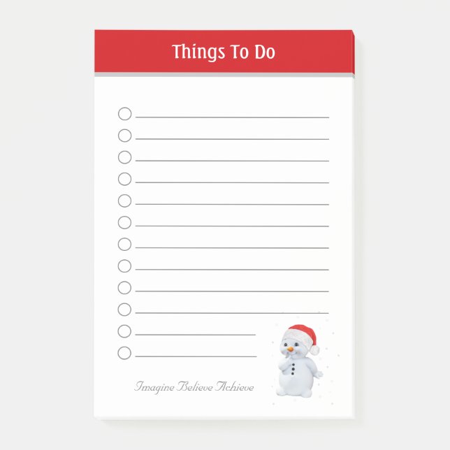 Bloco De Notas Coisas Fofo de Natal para Fazer Blocos de Notas (Frente)