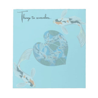 Bloco De Notas coisas koi para lembrar