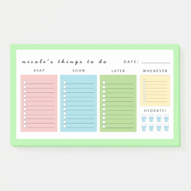 Bloco De Notas Coisas modernas simples a fazer (Frente)