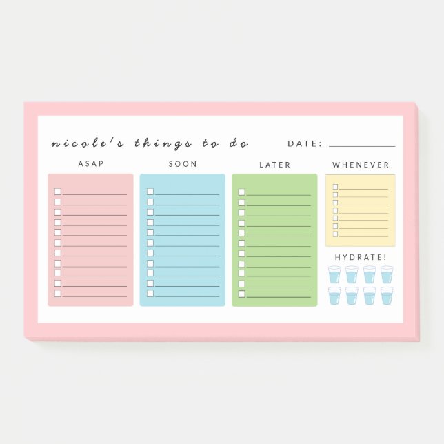 Bloco De Notas Coisas modernas simples a fazer (Frente)