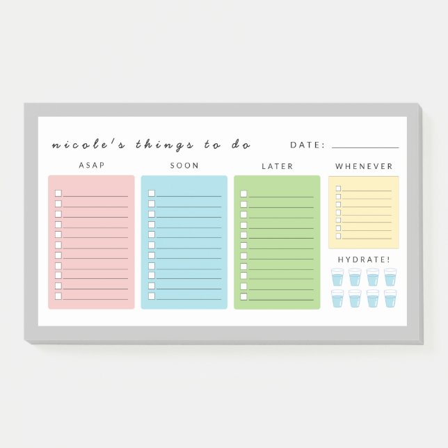 Bloco De Notas Coisas modernas simples a fazer (Frente)