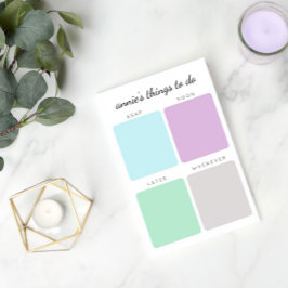 Bloco De Notas Coisas Organizadas a Fazer | Nome personalizado