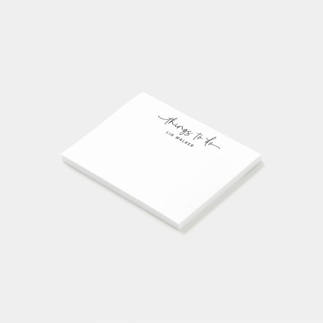 Bloco De Notas Coisas Práticas Para Fazer Roteiro Moderno Bonito (Inclinado)