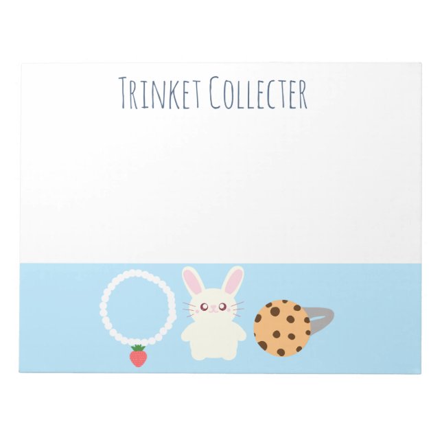 Bloco De Notas Colar De Morango, Coelho E Anel (Frente)