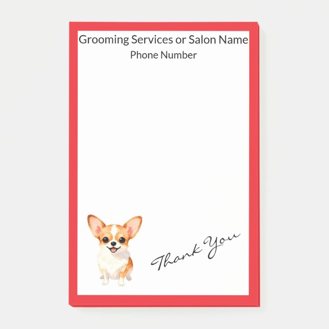 Bloco De Notas Coleção de Luxo Personalizada de Higiene Canina Te (Frente)