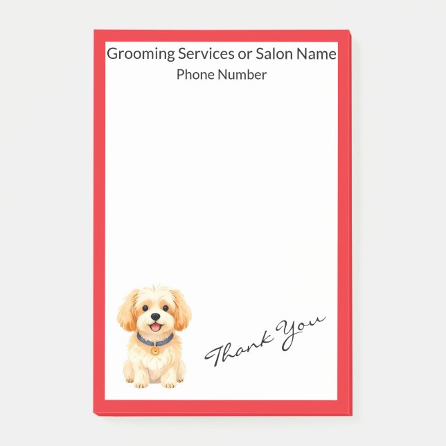 Bloco De Notas Coleção de Luxo Personalizada de Higiene para Anim (Frente)