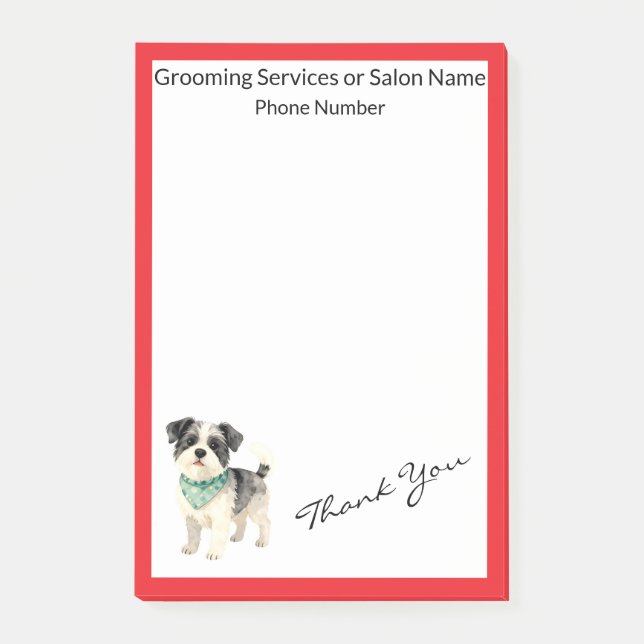 Bloco De Notas Coleção Personalizada de Elegante Ouro para Cães (Frente)
