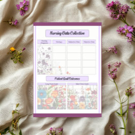 Bloco De Notas Coleta de Dados de Enfermagem do Jardim Roxo em Sa