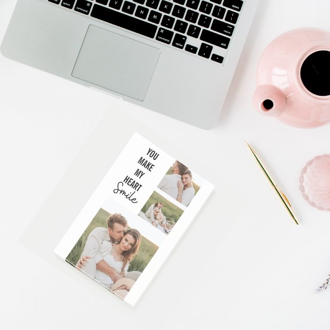 Bloco De Notas Collage Casal Foto e citação romântica (Criador carregado)