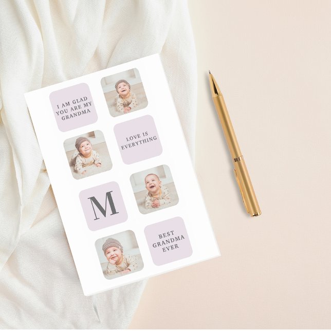Bloco De Notas Collage Photo & Best Avó Ever Best Purple Gift (Criador carregado)