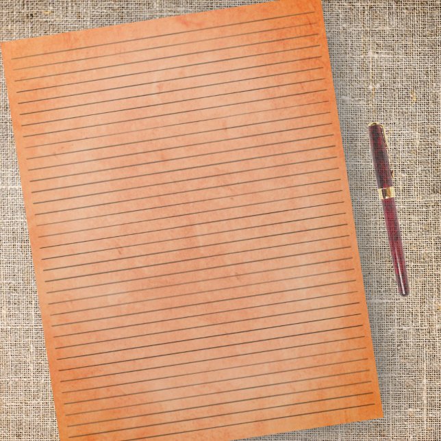 Bloco De Notas College Ruled | Antecedentes do papel cor de laran (Criador carregado)