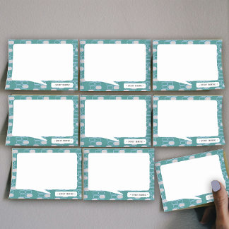 Bloco De Notas College Stationery Green Retro Customize