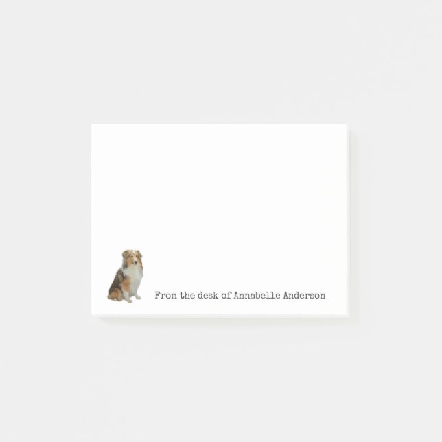 Bloco De Notas Collie Personalize Notas (Frente)