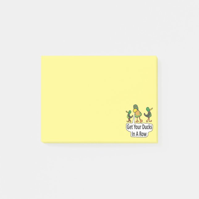 Bloco De Notas Coloque Seus Patos Em Uma Fila (Frente)