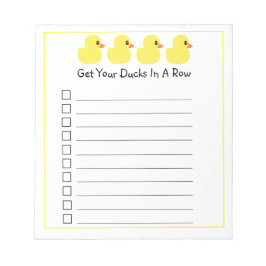 Bloco De Notas "Coloque seus Patos em uma Fila"