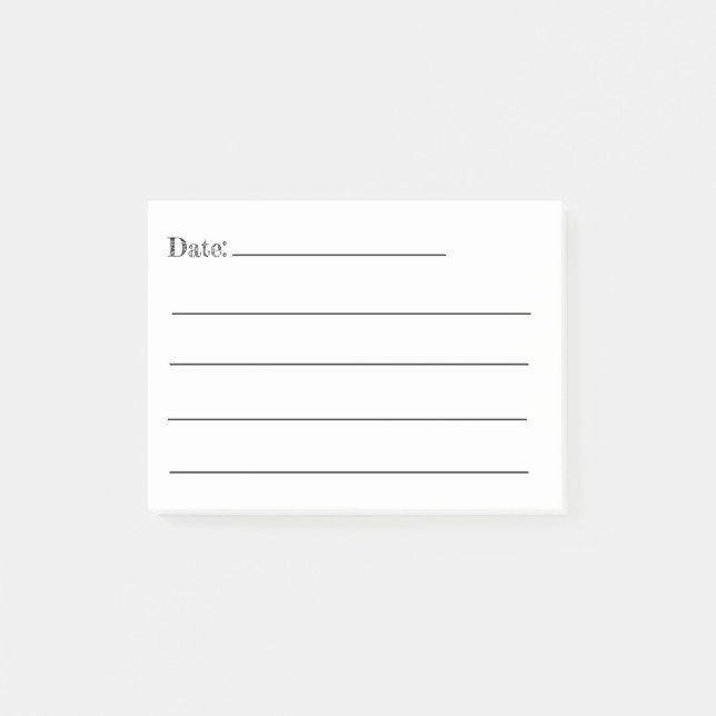 Bloco De Notas Coloque Uma Data Nisso! Notas Post-it (Frente)