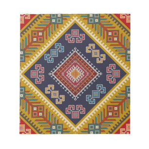 Bloco De Notas Coloração clássica de moda de vintagem geométrica