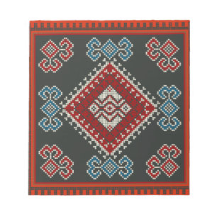 Bloco De Notas Coloração clássica de moda de vintagem geométrica