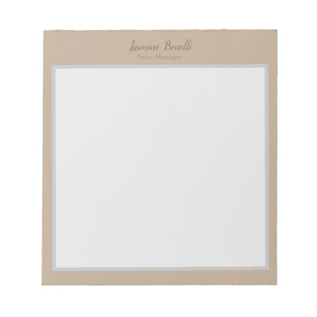 Bloco De Notas Colores de Pastel Mínimos Modernos Profissionais (Frente)