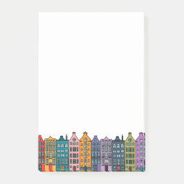 Bloco De Notas Colorful City Row Houses Post-it® Notes