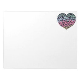 Bloco De Notas Colorful Heart Motif