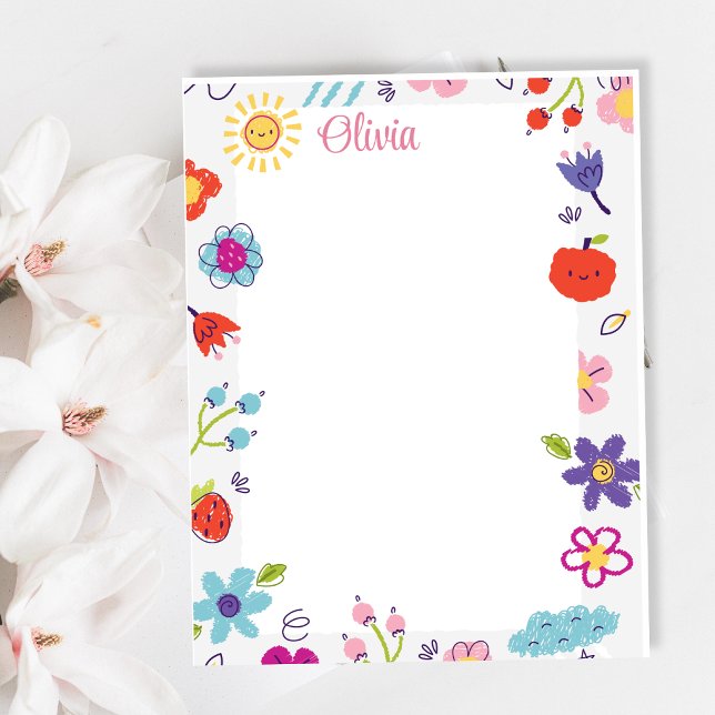 Bloco De Notas Colorful Sketch Scribble Funny personalized  (Criador carregado)