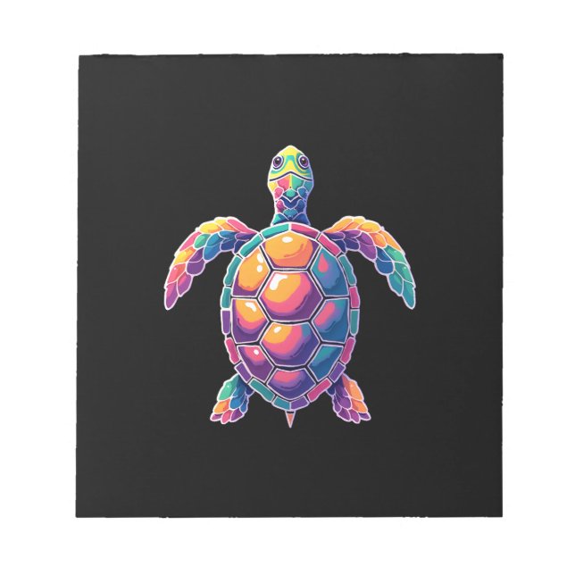 Bloco De Notas Colorful Splash Eastern Box Turtle (2) (Frente)