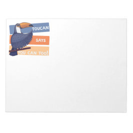 Bloco De Notas Colorful Toucan Bird with Positive Message