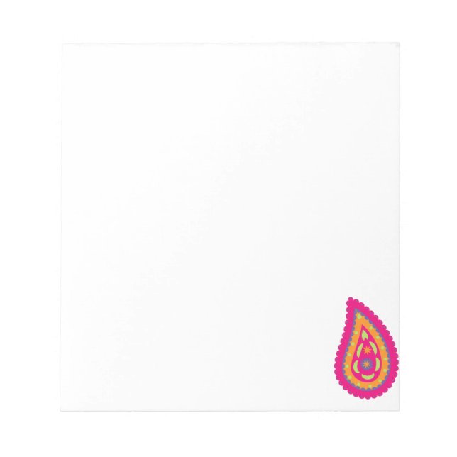 Bloco De Notas Colorida Paisley (Frente)
