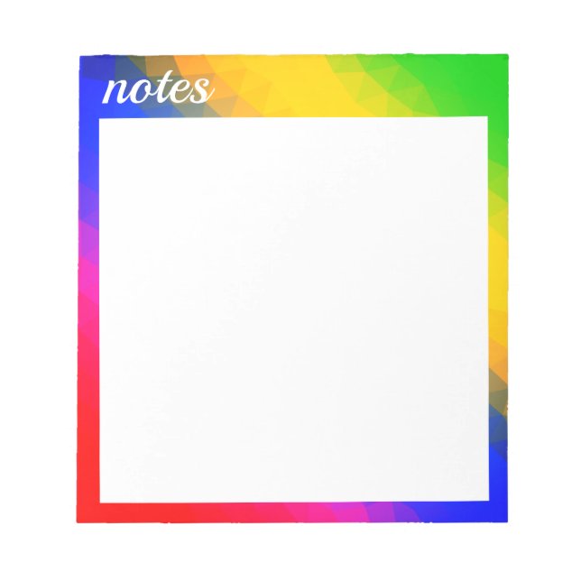 Bloco de notas colorido (Frente)