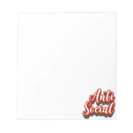Bloco De Notas Colorido Anti-Social