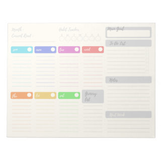 Bloco de Notas Colorido Brilhante