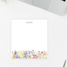 Colorido Floral de Flores Silvestres em Aquarela P