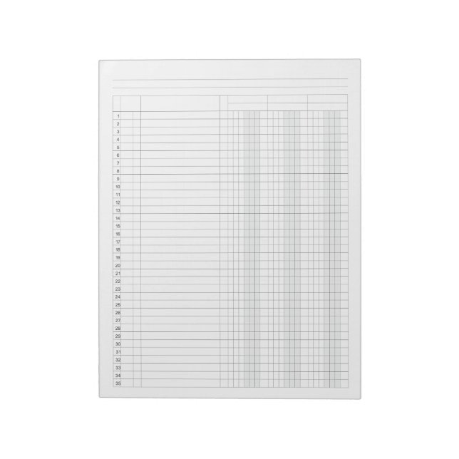 Bloco De Notas coluna Contabilidade do Razão 3 (Invertido)